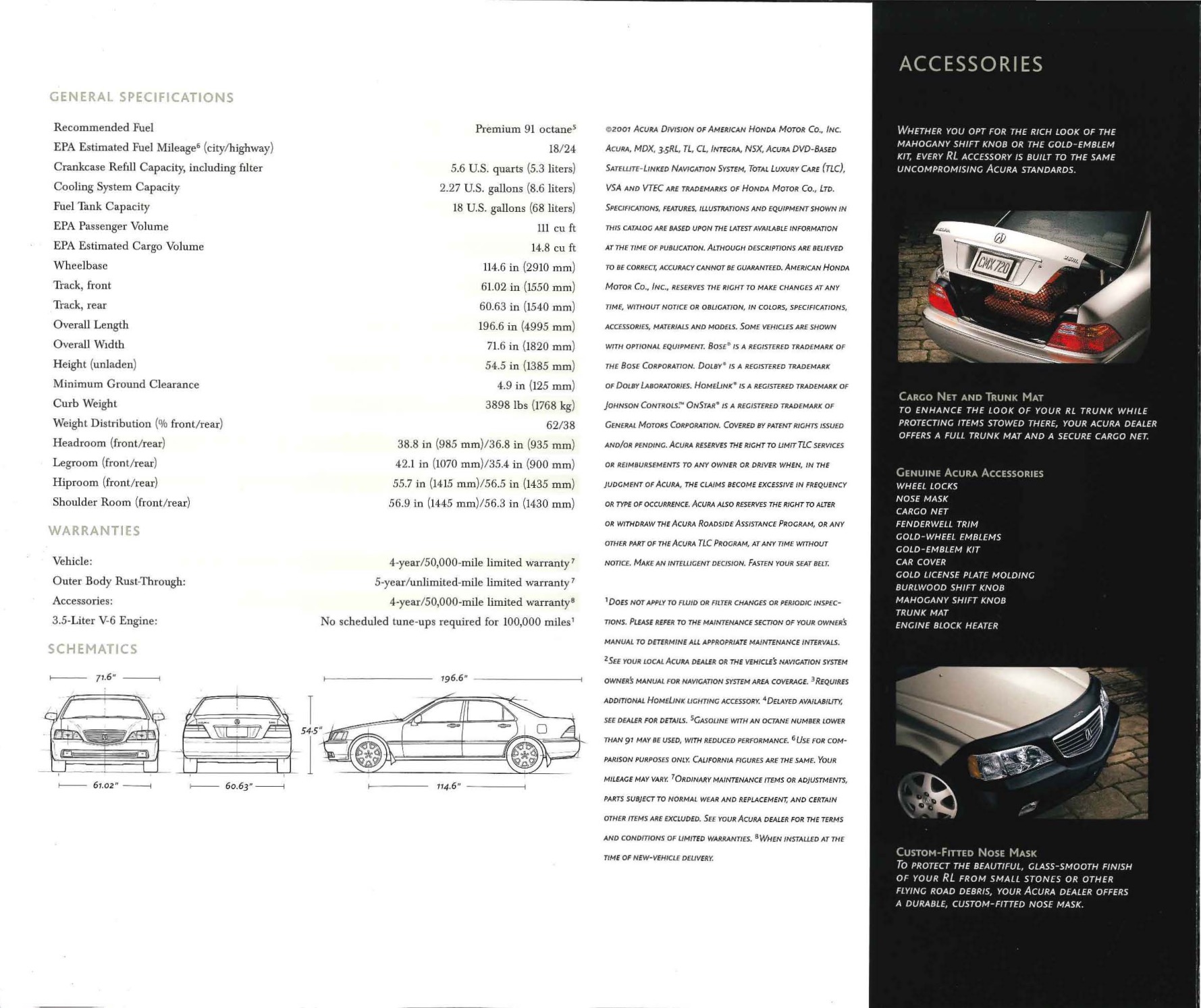 2002 Acura RL Brochure Page 20